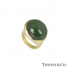 Tiffany & Co. Yellow Gold Jade Elsa Peretti Ring
